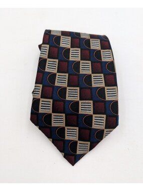 Keith Daniels Men's Tie Necktie 100% Silk Geometric